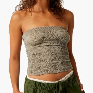 Free People Love Letter Jacquard Tube Top